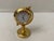 1990s Vintage MCM "Elgin" Gold Tone Globe Mini Clock For Sale - Image 5 of 5