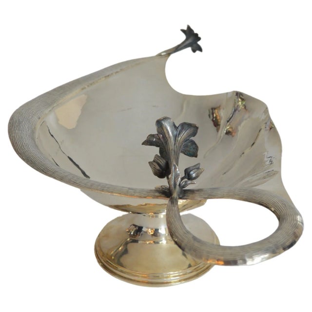 Art Nouveau Set of Two Damar 925 Silver Bowls in the Style of Georg Jensen For Sale - Image 3 of 11