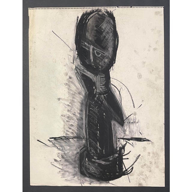 1970s 1980s Richard Snyder Ashanti African Fertility Statue Drawing For Sale - Image 5 of 5