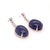 Oval Cabochon Sapphire and Diamond Platinum Drop Earrings - Fei Liu, Pair For Sale - Image 4 of 5