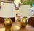 Modern 1970s Brass Table Lamps With Cream Fabric Shades - a Pair For Sale - Image 3 of 9