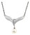 1990s Mikimoto Estate Akoya Pearl Necklace 17" Sterling Silver 6.50 mm For Sale