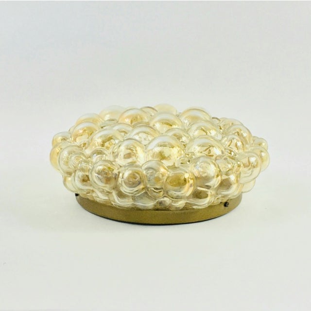 Amber Large Mid-Century Modern Amber Bubble Glass Ceiling Light/Flush Mount by Helena Tynell for Limburg, Germany, 1960s For Sale - Image 8 of 10