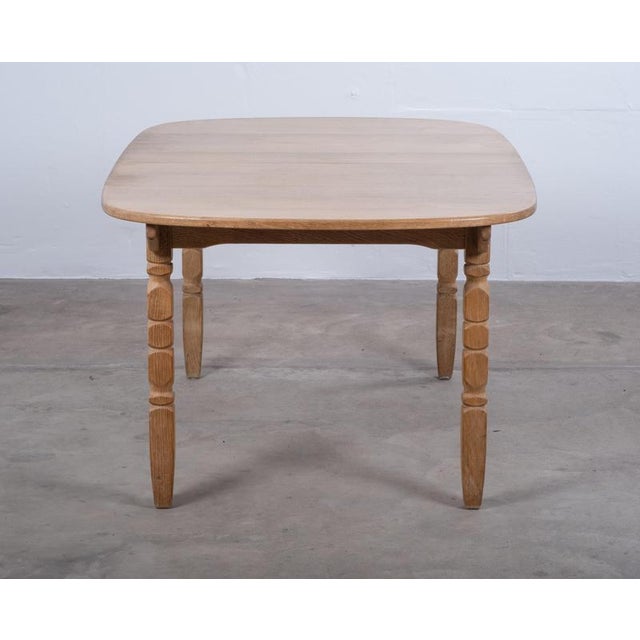 Vintage Oval Brutalist Oak Dining Table by Henning Kjærnulf, Denmark, 1960s For Sale - Image 6 of 14