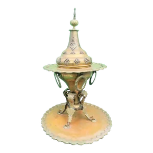 Antique Brass Brazier Turkish Middle Eastern Incense Burner Fire Pit