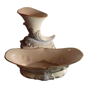 Pair of 1960s Ceramic Stamped 420 Red Wing Style Pottery Vases