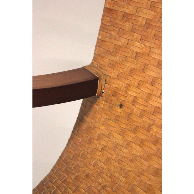 Animal Skin Woven Leather Armchair by Antonio Citterio for B&B Italia, Italy, 1970s For Sale - Image 7 of 11