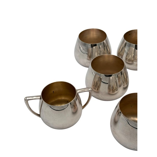 Vintage Wm Rogers Silver Plate Jefferson Cups and Beverage Service- 8 Pieces For Sale - Image 4 of 8