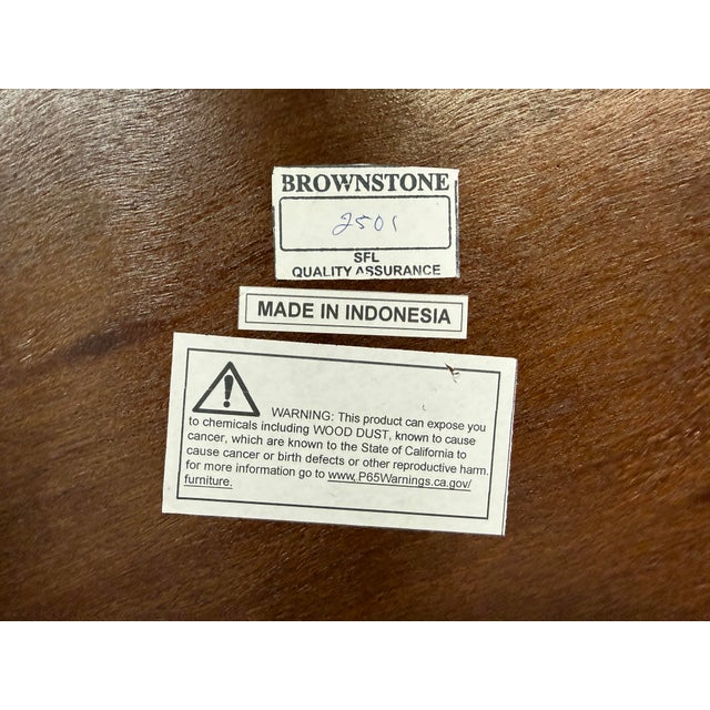 Brownstone Capri Mirror, Teak Wood For Sale - Image 11 of 12