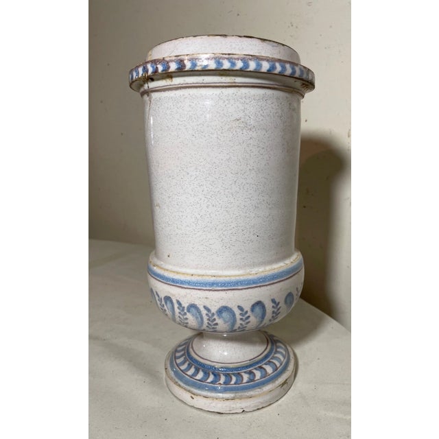 Up for sale is a very rare antique 18th century handmade U. Laurinum apothecary drug jar. This lovely jar is sculpted out...