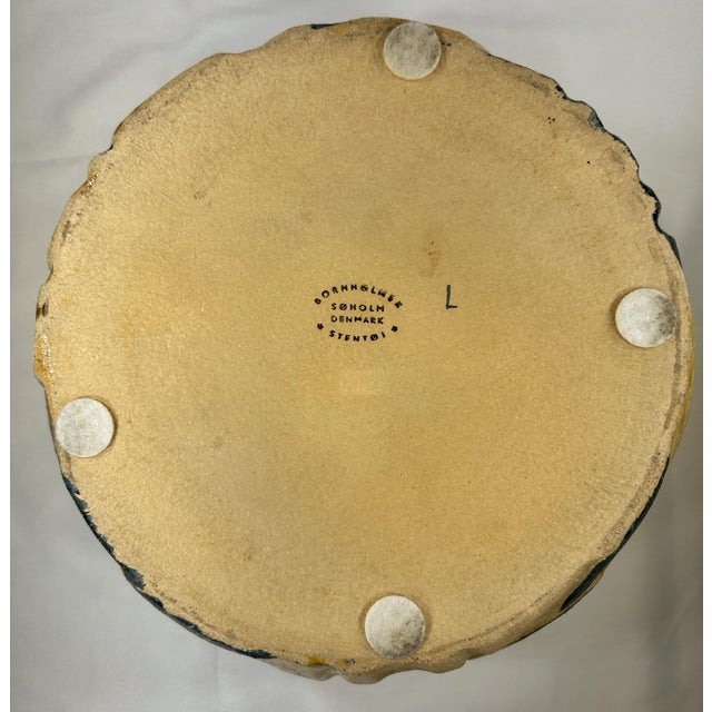 Large Vintage Hand-Decorated Stoneware Bowl by Noomi Backhausen for Søholm, 1960s For Sale - Image 3 of 5