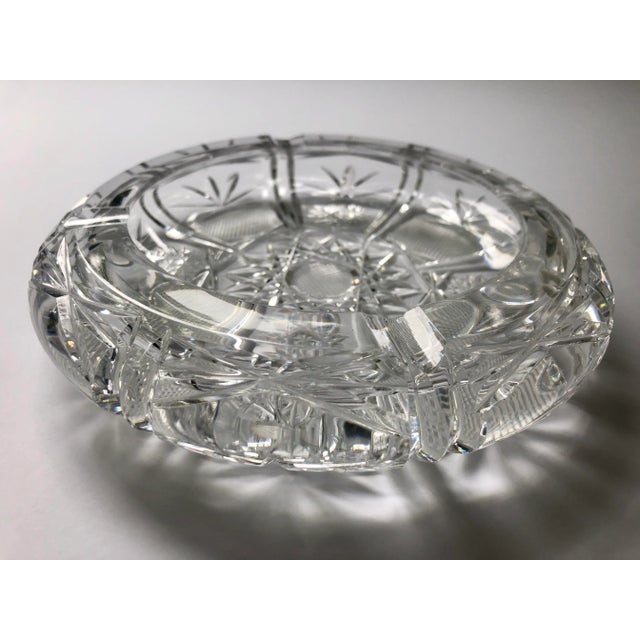 American Brilliant Crystal Cut Round Ashtray For Sale In Charleston - Image 6 of 10
