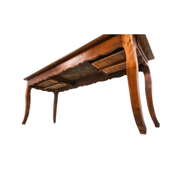 French Provincial Cherry Farmhouse Dining Table For Sale - Image 11 of 12