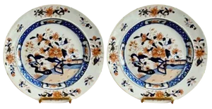 18th Century Chinese Plates, 1780, Set of 2