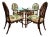 Bamboo Dining Set With Leather Wraps & 54" Beveled Glass Top For Sale
