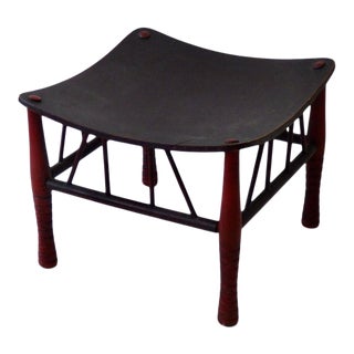 Egyptian Revival Liberty Style Thebes Stool in Original Paint and Finish For Sale