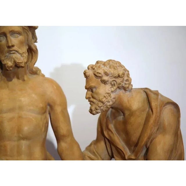 19th Century French Terracotta “Christ Stripped of His Garments” Sculpture For Sale - Image 10 of 10