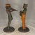 Antique Spelter Musician Candlesticks: Cold Painted Caricature Pair For Sale - Image 6 of 10