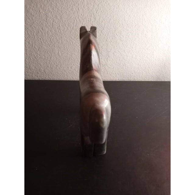 1980s 1980s Hand Carved Solid Grey Marble Horse Figurine For Sale - Image 5 of 9