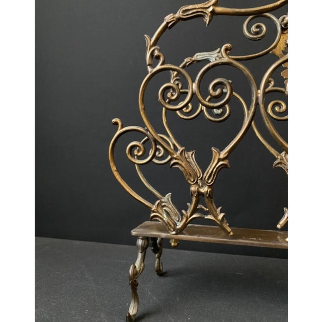 Vintage Magazine Rack in Brass, 1960s For Sale - Image 6 of 10