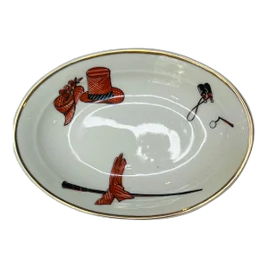 Vintage Limoges France Gerard Dufraisseix and Abbot (Gda) Hat Cane Bon Bon Dish Bowl
