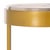 Spritely Home Hannahmarie Round Stone Drink Table in Gold with White Marble Top For Sale - Image 4 of 8