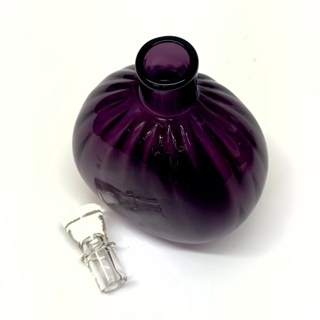 Amethyst Glass Bottle Curation - Group of 3 For Sale - Image 9 of 9