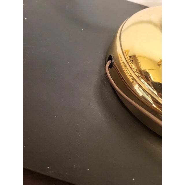 Vintage Bankers Brass Lamp Green Glass With Pull Chain For Sale In San Francisco - Image 6 of 11