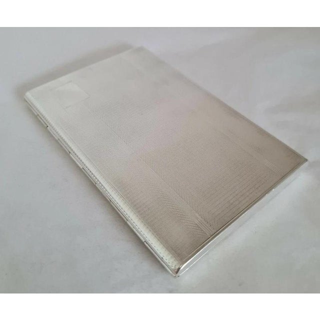 Art Deco Sterling Silver Cigarette Case by John Henry Wynn, 1939 For Sale - Image 4 of 18