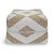 Beautiful vintage hand beaded accessory box made from woven bamboo and intricately covered with geometric triangle...