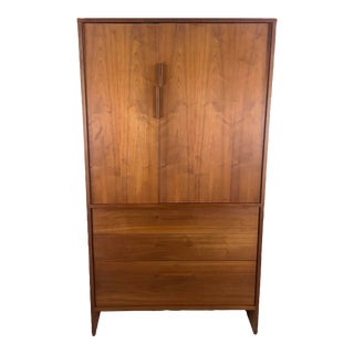 Tall Mid-Century Modern Armoire Dresser For Sale