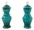 Covered Jars in Turquoise and Aventurine Glass, 1950s, Set of 2 For Sale