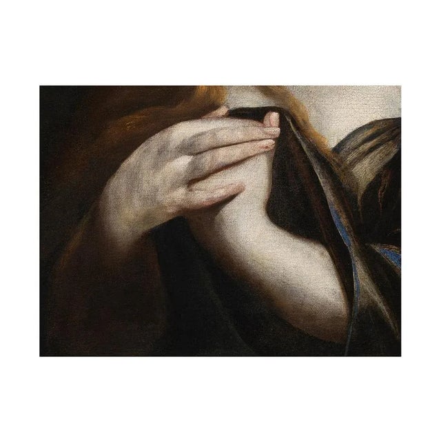 Andrea Vaccaro, Penitent Magdalene, Oil on Canvas, 17th Century, Framed For Sale - Image 4 of 9
