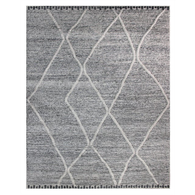 Textile Hand Knotted Modern Wool Rug. 08'02" X 09'10" For Sale - Image 7 of 7
