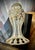 Antique Bohemian White Overlay Gilded Glass Vase, 1800s For Sale - Image 18 of 18