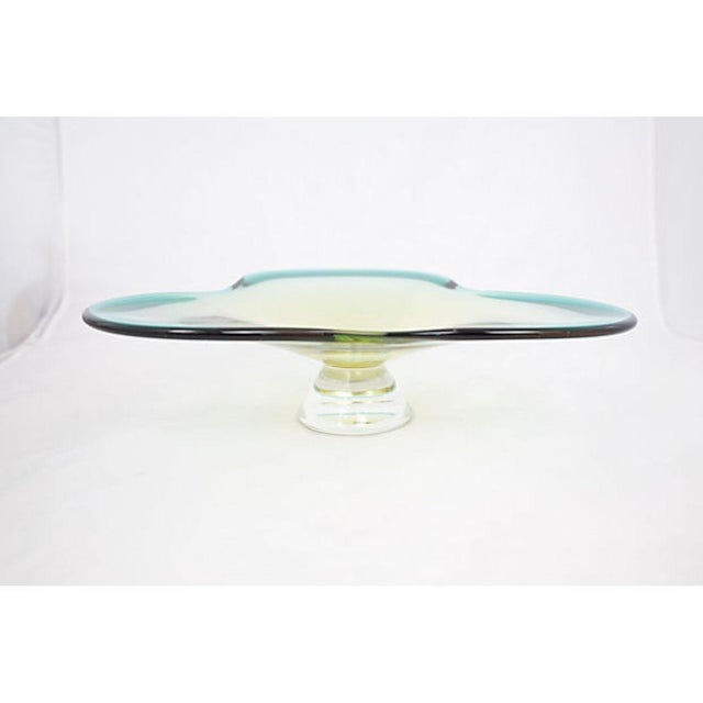 Mid-Century Modern Mid-Century Art Glass Pedestal For Sale - Image 3 of 7
