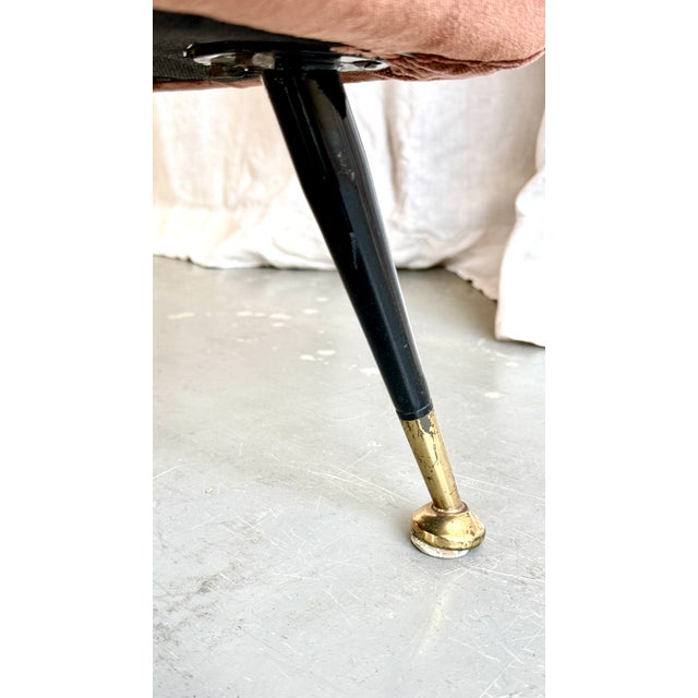 Beige Mid-Century Modern Velvet Chair by Marco Zanuso for Arflex, Italy, 1950s For Sale - Image 8 of 13