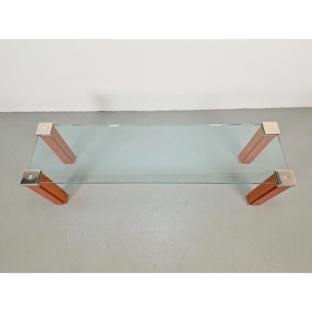 Pioneer T66 Cherry Wood & Glass Side Table from Peter Ghyczy, 1980s For Sale - Image 9 of 16