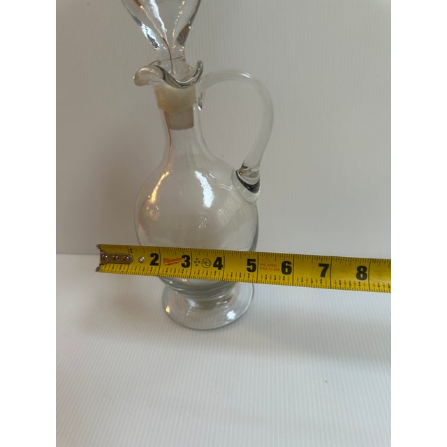 Vintage Berry Brothers Magnum Champagne Decanter Clear Crystal Glass With Stopper 12" Tall For Sale - Image 11 of 18