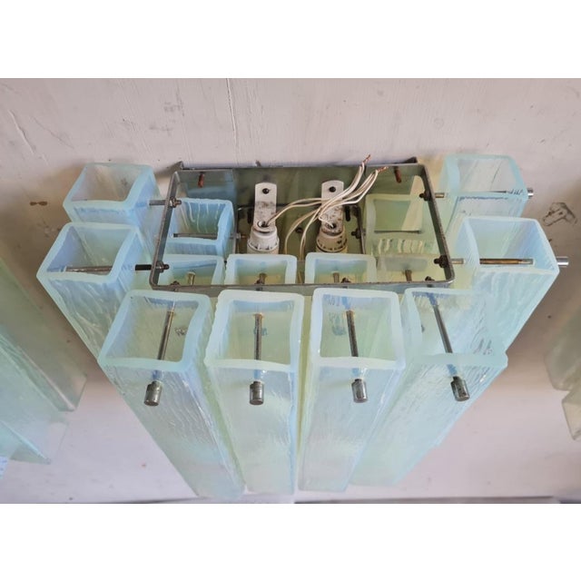 Blue Glass Wall Lamps, 1970s, Set of 2 For Sale - Image 3 of 14