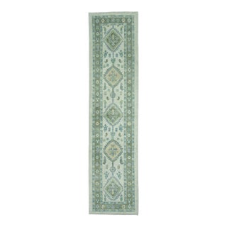 Turkish Oushak Rug 3' x 12'3" #19168 For Sale