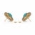 Art Deco 17ct Turquoise & Blue Sapphire Statement Earrings With Diamonds in 14k Gold- A Pair For Sale - Image 10 of 17