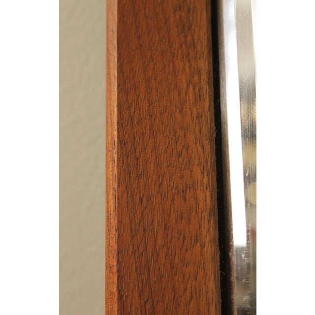 Mid Century Modern Walnut Hexagon Wall Mirror For Sale - Image 10 of 13