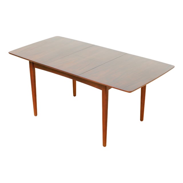 1960s Mid Century English Walnut Extending Dining Table For Sale