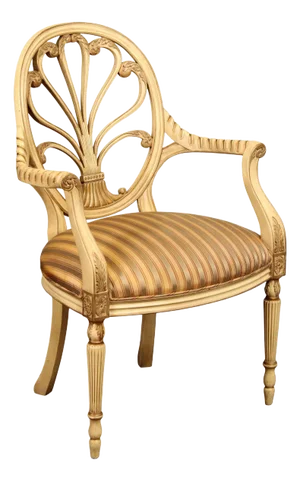 Hickory Chair Italian Provincial Style Cream-Painted Armchair