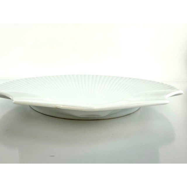 Vintage White Porcelain Shell Plates, Set of 7 For Sale - Image 10 of 10