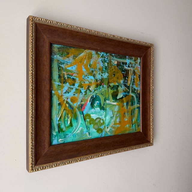 Contemporary Gilt Abstract Mixed Media Painting For Sale - Image 3 of 7