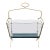 Italian Modern Brass and Glass Magazine Holder For Sale