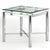 Metal 1970s Ultra-Modern 3-Piece Glass and Chrome Coffee Table & Two Matching End Tables. For Sale - Image 7 of 10