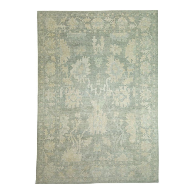 Turkish Oushak Rug 10'2" x 14'3" #18529 For Sale